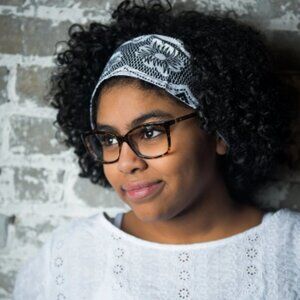 Headband African Fabric Cotton Ethnic Thick Elastic Back Stretch Black White